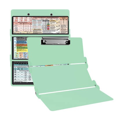 WhiteCoat Clipboard® Trifold - Mint Food Industry Edition